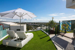 bungalow con gran terraza con vistas